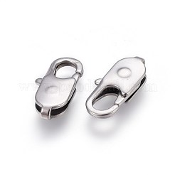 変色しにくい304ステンレススチール製のロブスタークロウ留め金  ステンレス鋼色  18x8.5x3.5mm  穴：1.5mm&nbsp;STAS-I100-21P