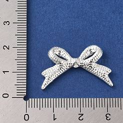 めっき合金ビーズラック  カドミウムフリー＆ニッケルフリー＆鉛フリー  蝶結び  銀  16.5x27x4mm  穴：1.8mm&nbsp;PALLOY-P304-31P