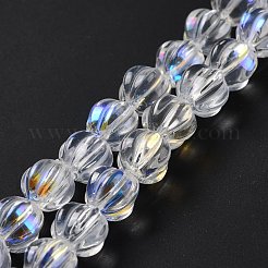透明ガラスビーズ連売り  ランタン  クリアAB  8.5x7.5x8mm  穴：1.2mm  約45~46個/連  14.37インチ（36.5cm）&nbsp;GLAA-F114-02A-10