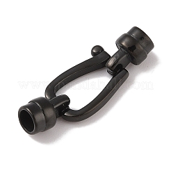 イオンプレーティング(IP) 304 ステンレススチールコードロック  洗練された  ブラック  35x13x7.5mm  穴：5mm&nbsp;STAS-C109-25EB