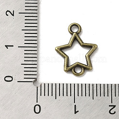 チベットスタイルの合金コネクタチャーム  カドミウムフリー＆鉛フリー  スター  アンティークブロンズ  15.5x11.5x1.5mm  穴：1.8mm&nbsp;LS-PALLOY-M217-25AB