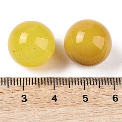 天然の黄色瑪瑙の穴なし球形ビーズ  ラウンド  染め＆加熱  16mm&nbsp;G-K353-04D-28