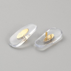 シリコン眼鏡鼻パッド  メガネアクセサリーの交換  ゴールドカラー  15.5x7x4.5mm&nbsp;AJEW-WH0258-891G