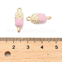 合金エナメルチャーム  食べ物テーマチャーム  アイスクリーム  18x6x6.5mm  穴：1.6mm&nbsp;PALLOY-R155-01G-06