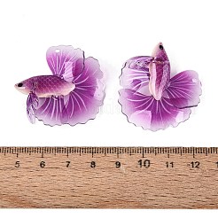アクリルパーツ  3dプリント  金魚  ミディアム蘭  34.5~35x36~37.5x12.5~16.5mm  穴：1.5~1.6mm&nbsp;X1-BACR-T001-02D