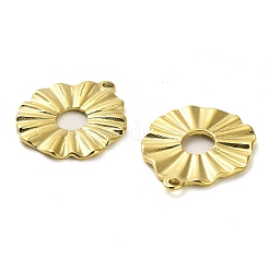 304ステンレスペンダント  花のチャーム  14KGP本金メッキ  20.5x17x1.5mm  穴：1.6mm&nbsp;STAS-L022-107G-01
