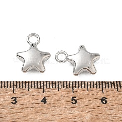 合金ペンダント  スターのチャーム  ラックめっき  カドミウムフリー＆鉛フリー  プラチナ  15.5x12x5mm  穴：2.5mm&nbsp;AL-CBA5609-10P-B