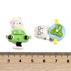 樹脂カボション  兎  ミックスカラー  20~28x21~30x8&nbsp;RESI-H166-13