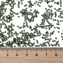 MIYUKIラウンドロカイユビーズ  日本製シードビーズ  （rr306)オリーブゴールド光沢  15/0  1.5mm  穴：0.7mm  約5555PCS /ボトル  10 G /ボトル&nbsp;SEED-JP0010-RR0306