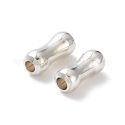 メッキ真鍮チューブビーズラック  鉛フリー、カドミウムフリー  925銀メッキ  2.5x6mm  穴：1.2mm&nbsp;KK-R149-03S