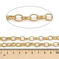 304ステンレススチールテクスチャーローロチェーン  溶接されていない  スプールで  イオンプレーティング（ip）  18KGP本金メッキ  10.3x7.2x3mm&nbsp;CHS-C022-02G