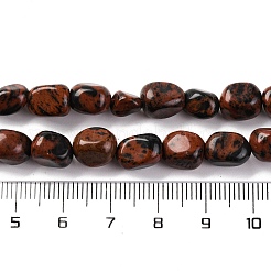 天然石マホガニーオブシディアンビーズ連売り  ナゲット  タンブルストーン  7~12x6~8x5~7mm  穴：1mm  約43~44個/連  15.47~15.63''（39.3~39.7センチメートル）&nbsp;G-G146-A30-01