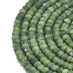 天然な中国のヒスイのビーズ連売り  艶消し  ロンデル  6x4mm  穴：1mm  約93~96個/連  14.57''~14.76''（37~37.5センチメートル）&nbsp;G-P575-A19-6x4mm-02