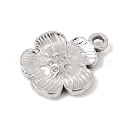 304ステンレススチールチャーム  花のチャーム  ステンレス鋼色  12x10x1.5mm  穴：1.2mm&nbsp;SA-CBAA487-11P