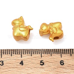 合金ビーズ  馬  マットゴールドカラー  12x12x7mm  穴：3mm&nbsp;FIND-G111-09MG