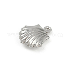 オーシャン 304 ステンレススチール チャーム  変色防止  シェル形状  14x11x4.5mm  穴：1mm&nbsp;STAS-P390-01A-P