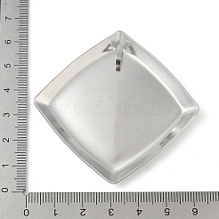 304ステンレススチール製ビッグペンダント  菱形チャーム  変色防止  ステンレス鋼色  61x61x6mm  穴：5.5x3mm&nbsp;STAS-D376-17P