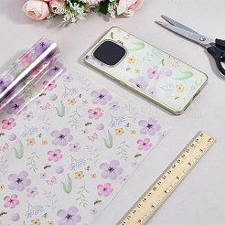 TPU印刷フィルム  花模様の長方形  カラフル  2002x335x0.3mm&nbsp;DIY-WH0349-535B