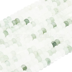 天然天山翠珪岩ビーズ連  艶消し  ロンデル  6x4mm  穴：1mm  約93~96個/連  14.57''~14.76''（37~37.5センチメートル）&nbsp;G-P575-A06-6x4mm