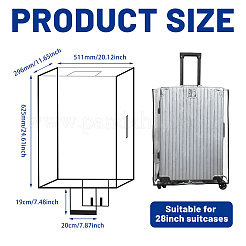 透明PVC荷物カバー  透明な旅行用スーツケースプロテクター  28インチのスーツケース用  透明  625x511x296mm&nbsp;AJEW-WH0485-02C