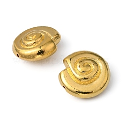 チベット風合金ビーズ  カドミウムフリー＆ニッケルフリー＆鉛フリー  カタツムリ  ゴールドカラー  14x7mm  穴：1mm&nbsp;K095H012