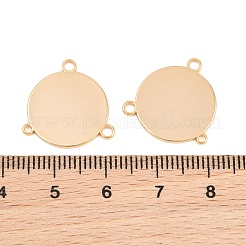 Shegrace真鍮製シャンデリア部品リンク  フラットラウンドいリンク  ニッケルフリー  長持ちメッキ  18KGP本金メッキ  18x19x1mm  穴：1.2mm＆1.8mm&nbsp;XGRQ5K439-818G
