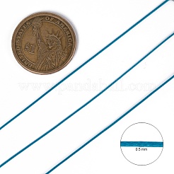 ポリエステルワックスコード  ビードコード  ダークシアン  0.5mm  約169.51~174.98ヤード（155~160m）/ロール&nbsp;YC-0.5mm-110