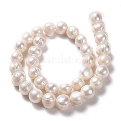 天然養殖淡水パールビーズ連売り  ポテト  ビスク  10~11x9.5~12mm  穴：0.6mm  約34個/連  13.98インチ（35.5cm）&nbsp;PEAR-L033-92