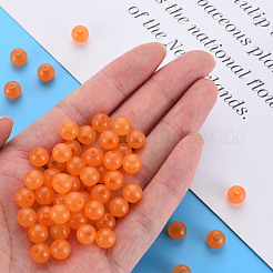 模造ゼリーアクリルビーズ  ラウンド  ダークオレンジ  8x7.5mm  穴：1.8mm  約1745個/500g&nbsp;MACR-S373-66-EA05