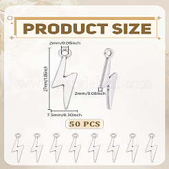 チベット風アロイペンダント50個  ライトニング  アンティークシルバー  27x7.5x2mm  穴：2mm&nbsp;FIND-LP0004-28