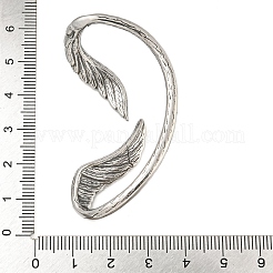 316サージカルステンレススチールカフイヤリング  ウイング  左  アンティークシルバー  55x34mm&nbsp;EJEW-E300-04AS-01A