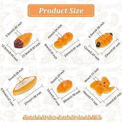 30種類のスタイルのPVC製大根と白菜2個  模造野菜  食べ物を再生する  ドールハウスアクセサリー用  小道具の装飾のふりをする  ミックスカラー  23~32x10.5~15x7~12mm  15個/スタイル&nbsp;DJEW-OC0001-26
