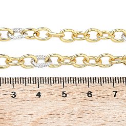 ツートンカラーの真鍮アズキチェーンネックレス  長持ちメッキ  ラックめっき  鉛フリー＆カドミウムフリー  18KGP本金メッキ  17.05インチ（43.3cm）&nbsp;KK-C251-35GP