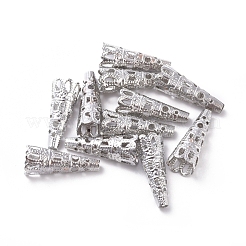 合金ビーズキャップ  ビーズコーン  プラチナ  22x8mm  穴：2mm&nbsp;IFIN-TAC001-53P