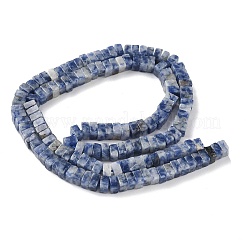 天然ブルースポットジャスパービーズ連売り  正方形  4x4x2.5~3mm  穴：1mm  約156~164個/連  15.08''（38.3cm）〜15.35''（39cm）&nbsp;G-I394-A08
