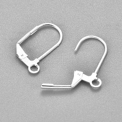 304ステンレススチールイヤリング  フレンチフックピアスパーツ  カン付き  銀  18x12x1.5mm  穴：2mm  ピン：0.8mm&nbsp;STAS-P166-11S
