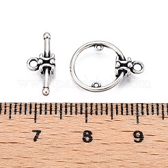 アクセサリーの留め金  スターリングシルバーリングマンテル925個  リング  アンティークシルバー  リング：15x11x2.5mm  穴：1.4mm  バー：幅6mm  長さ14mm  厚さ2.5mm  穴：1.4mm&nbsp;STER-T007-74AS