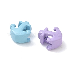 スプレー塗装合金欧州のビーズ  大穴ビーズ  アンカー  ミックスカラー  13x12x7.5mm  穴：4.5~5mm&nbsp;AL-CBA5B8E-04
