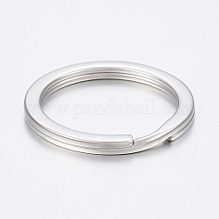 変色しない304ステンレススチール製キーチェーン留め具  スプリットキーリング  ステンレス鋼色  25x2.7mm&nbsp;STAS-K167-11P-G