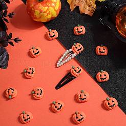 かぼちゃの不透明樹脂カボション50個  ハロウィン用  オレンジ  18x20x8mm&nbsp;RESI-SC0003-34
