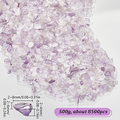 天然アメジストチップビーズ 500g  穴なし/ドリルなし  2~8x2~4mm  約8500個/500g&nbsp;G-SP0001-09