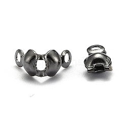 鉄のボールチープ  カドミウムフリー＆鉛フリー  カロット終了  クラムシェルノットカバー  鉄エンドキャップ  Vカップ貝チップ  ガンメタ色  7.5x4mm  穴：1mm  内径：3mm&nbsp;IFIN-ZX020-B