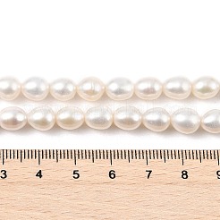 天然養殖淡水パールビーズ連売り  ライス  グレード6a+  古いレース  7~8mm  穴：0.7mm  約38~39個/連  13.78~13.98''（35~35.5センチメートル）&nbsp;PEAR-I007-01D-02A