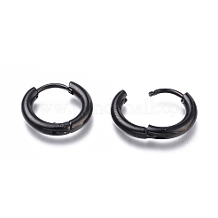 304ステンレススチール製ハギーフープピアス  厚手フープピアス  リング  18KGP本金メッキ  10ゲージ  15x2.5mm  ピン：1mm&nbsp;X-EJEW-O087-06F