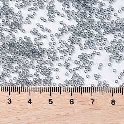 MIYUKIラウンドロカイユビーズ  日本製シードビーズ  （rr152)透明灰色  15/0  1.5mm  穴：0.7mm  約5555PCS /ボトル  10 G /ボトル&nbsp;SEED-JP0010-RR0152