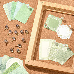 丸いプラスチック製の画鋲  鉄のピン付き  写真壁用  地図  掲示板またはコルクボード  ゴールドカラー  20x9mm  100個/セット&nbsp;AJEW-WH20070-074B