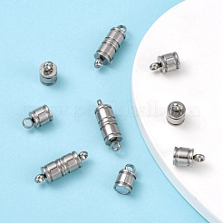 変色防止コラム 304 ステンレススチール ループ付きマグネット留め具  ステンレス鋼色  26x8mm  穴：2.5mm&nbsp;STAS-I028