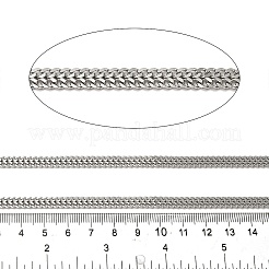304ステンレススチールカーブチェーン  溶接されていない  スプールで  ステンレス鋼色  5x4x1.5mm&nbsp;CHS-C013-01C-P