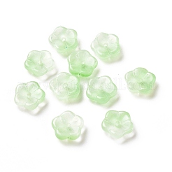 透明なスプレー塗装ガラスビーズ  さくらの花  ミックスカラー  9.5x10x3mm  穴：1.2mm&nbsp;GLAA-I050-01