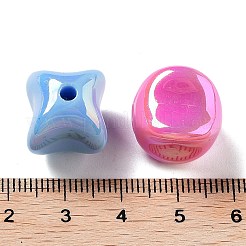 UVメッキ虹色アクリルビーズ  ABカラー  キャンディ  ミックスカラー  19x18.5x15.5mm  穴：2.5mm&nbsp;MACR-D032-13
